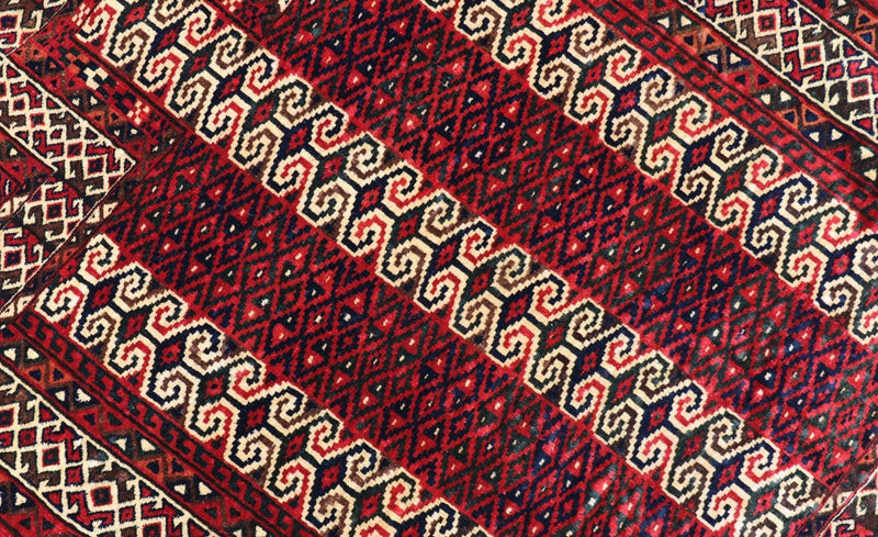 Belutsch Rug - 116 x 95 cm - dark red