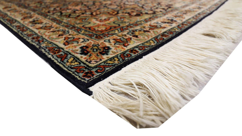 Silk Rug - Kashmir Silk - 124 x 77 cm - dark blue