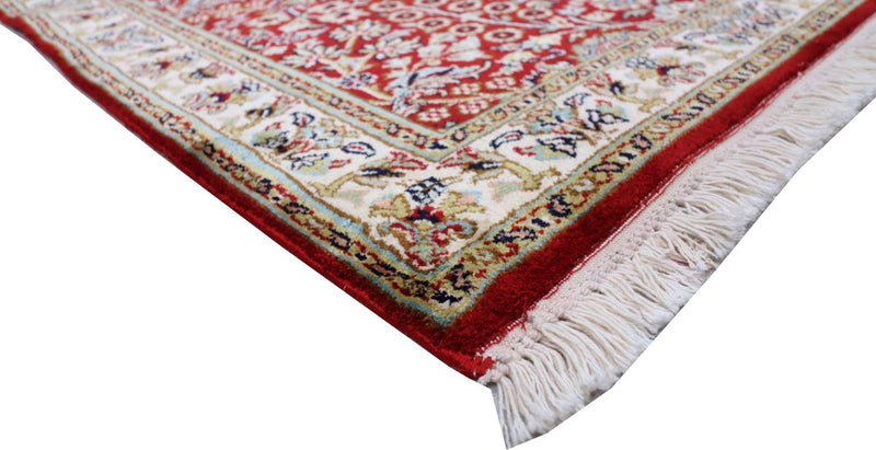Silk Rug - Kashmir Silk - 124 x 77 cm - red