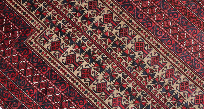 Belutsch Rug - 156 x 88 cm - dark red