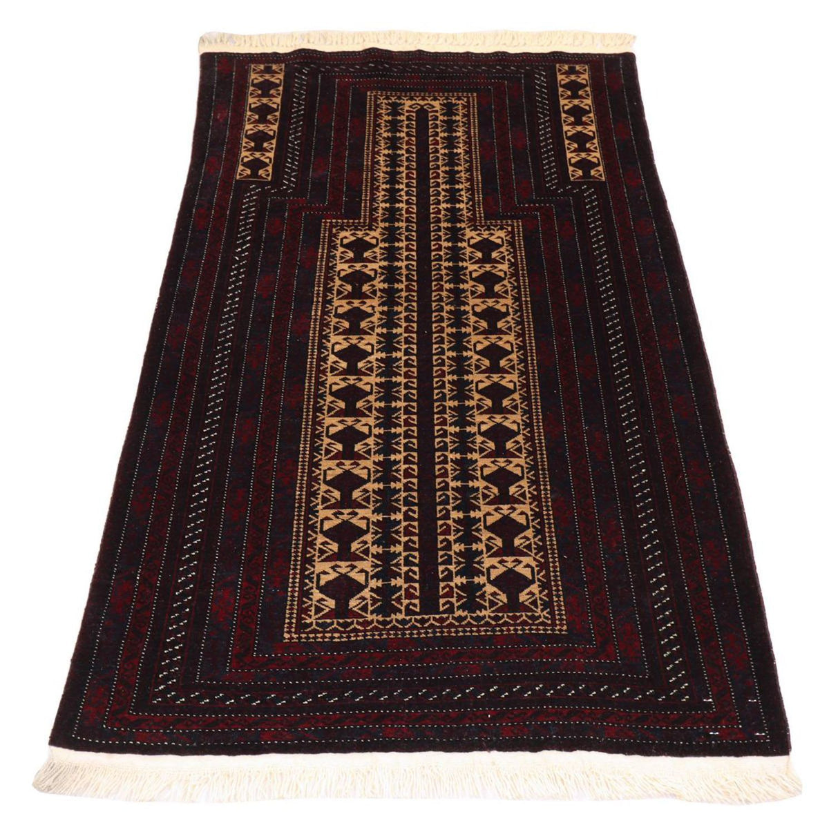 Afghan Rug - 150 x 95 cm - dark red