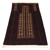 Afghan Rug - 150 x 95 cm - dark red