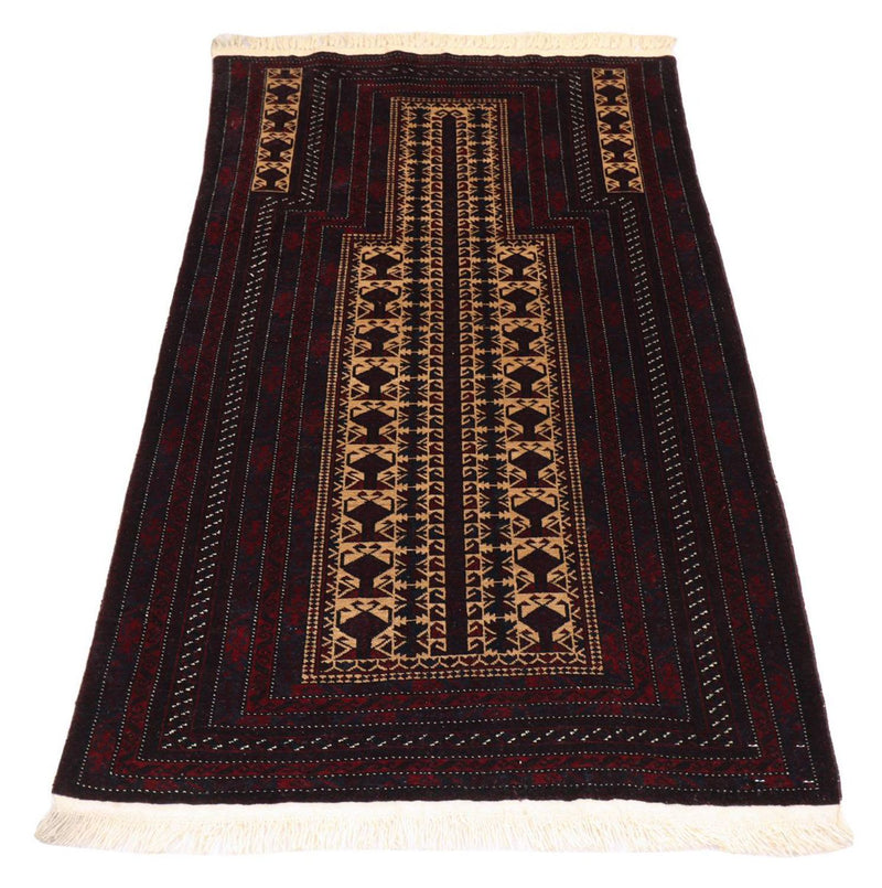 Afghan Rug - 150 x 95 cm - dark red