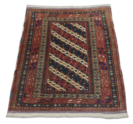 Afghan Rug - Bukhara square  - 103 x 93 cm - dark blue