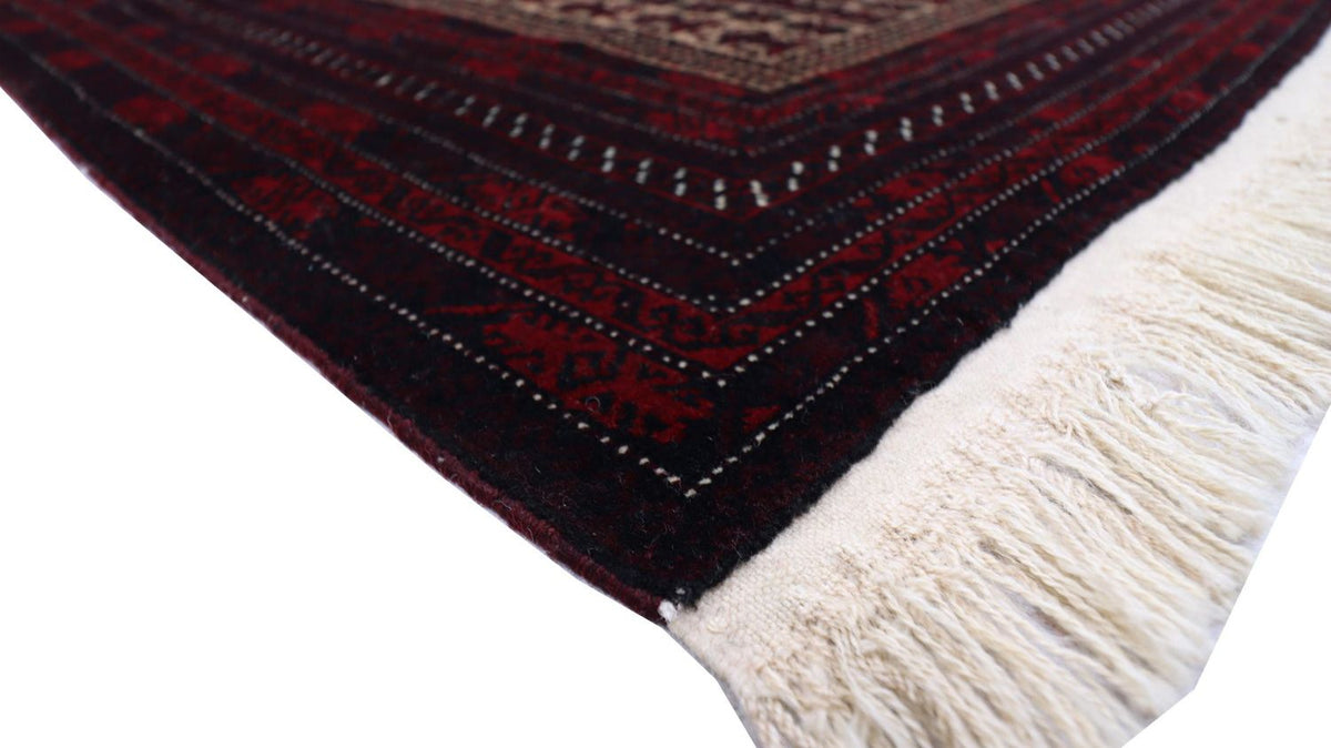 Afghan Rug - 150 x 95 cm - dark red