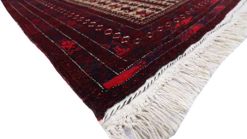 Afghan Rug - 150 x 95 cm - dark red