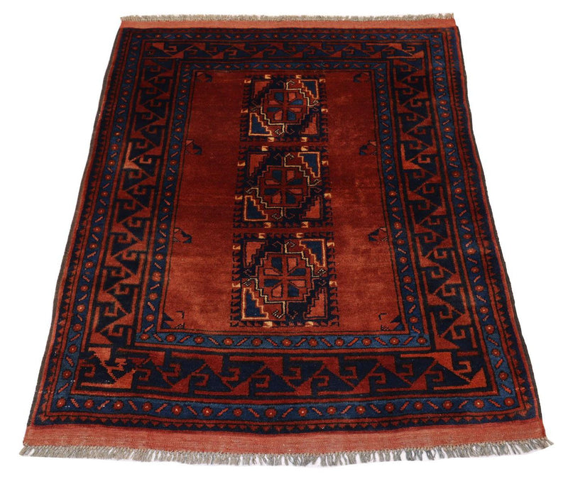 Afghan Rug - 115 x 94 cm - rust