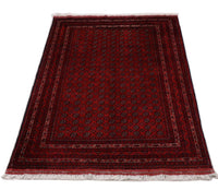 Afghan Rug - 193 x 144 cm - dark red