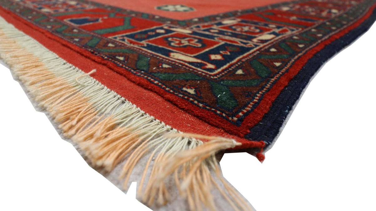Afghan Rug square  - 202 x 197 cm - red