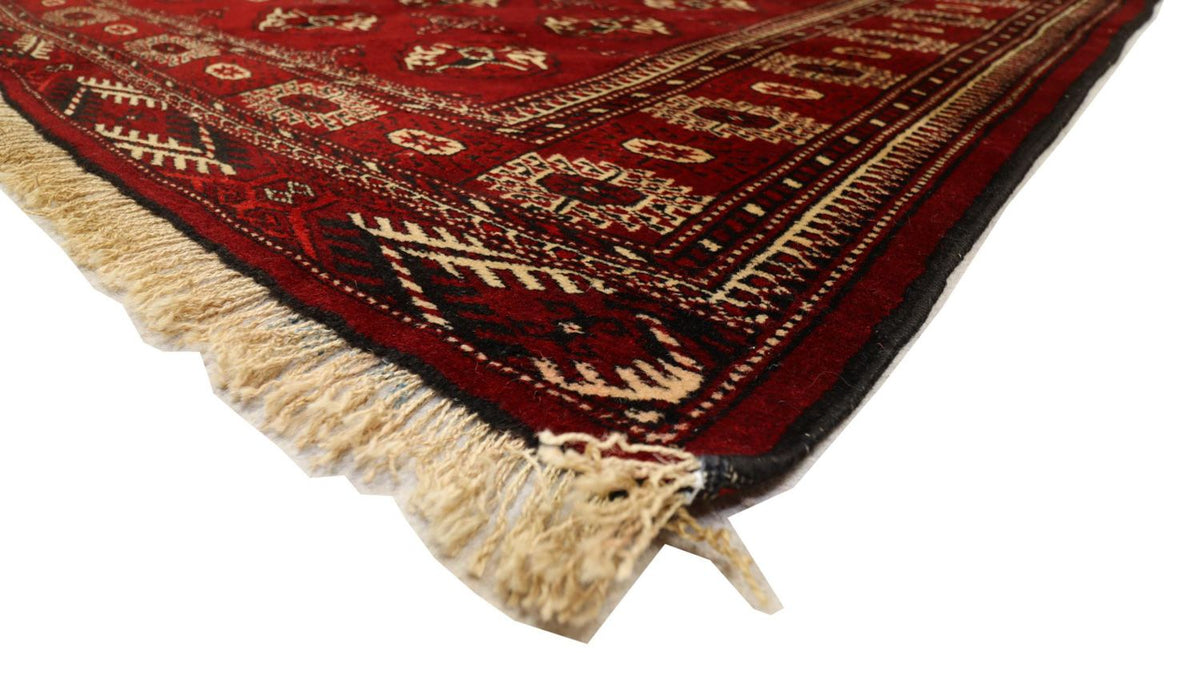 Turkaman Rug - 182 x 137 cm - dark red