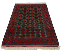 Afghan Rug - 170 x 130 cm - dark red