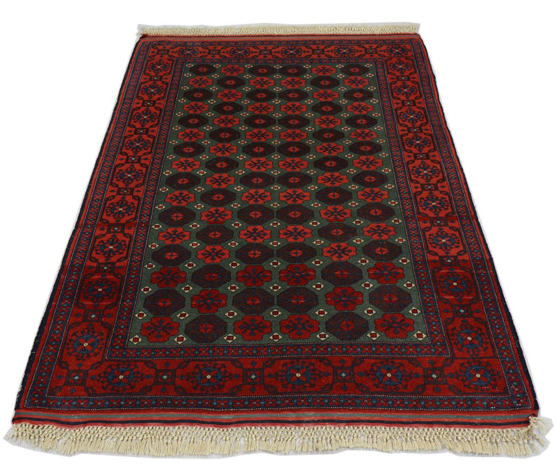 Afghan Rug - 170 x 130 cm - dark red