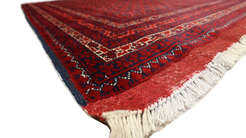 Afghan Rug - 195 x 151 cm - dark red