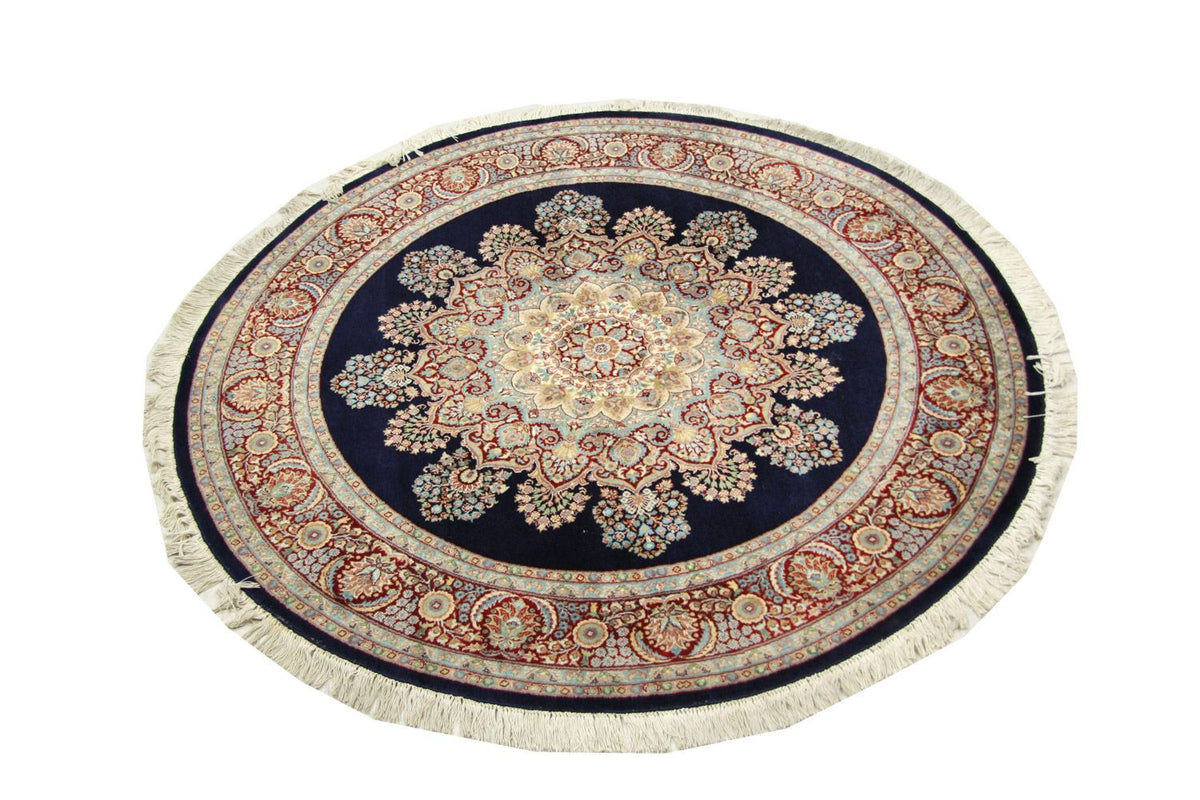 Chinese Rug round  - 184 x 184 cm - blue