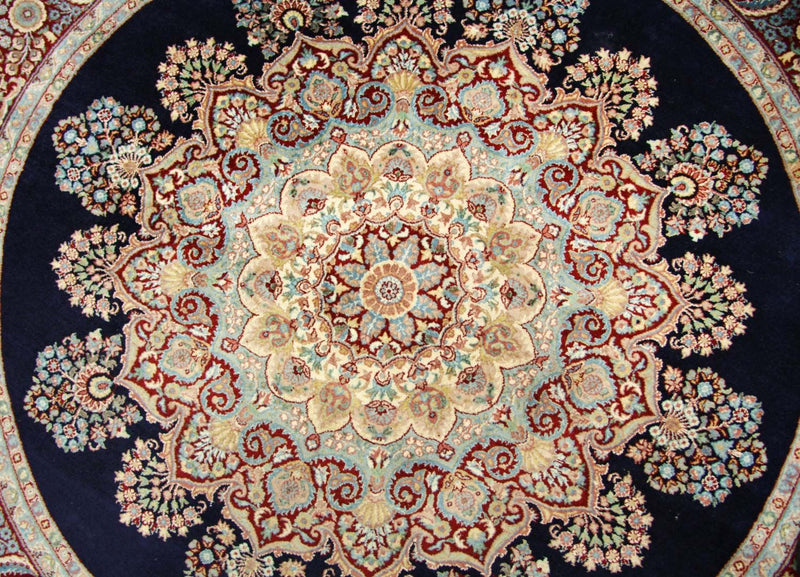 Chinese Rug round  - 184 x 184 cm - blue