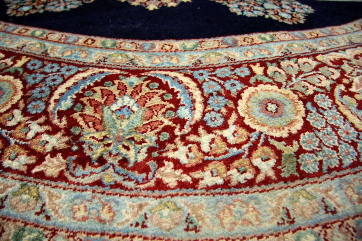 Chinese Rug round  - 184 x 184 cm - blue