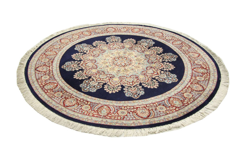 Chinese Rug round  - 184 x 184 cm - blue