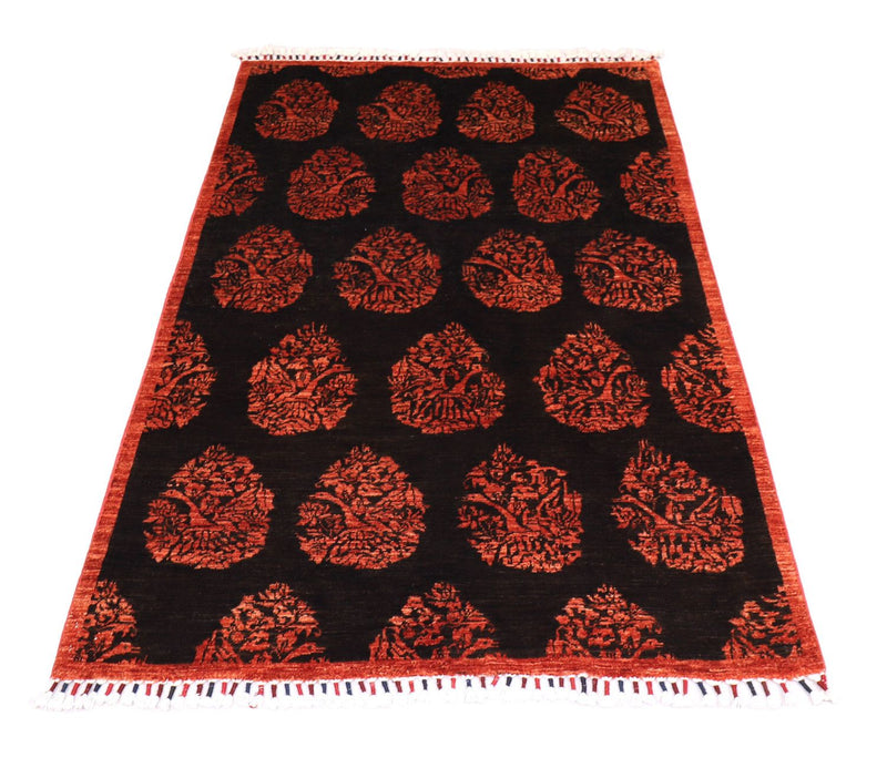 Afghan Rug - 180 x 127 cm - dark red