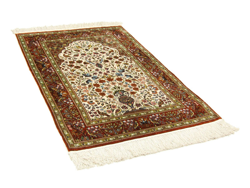 Silk Rug - Hereke silk - Premium - 128 x 80 cm - beige