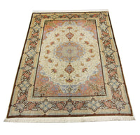 Silk Rug - Ghom Silk - Premium - 240 x 155 cm - beige