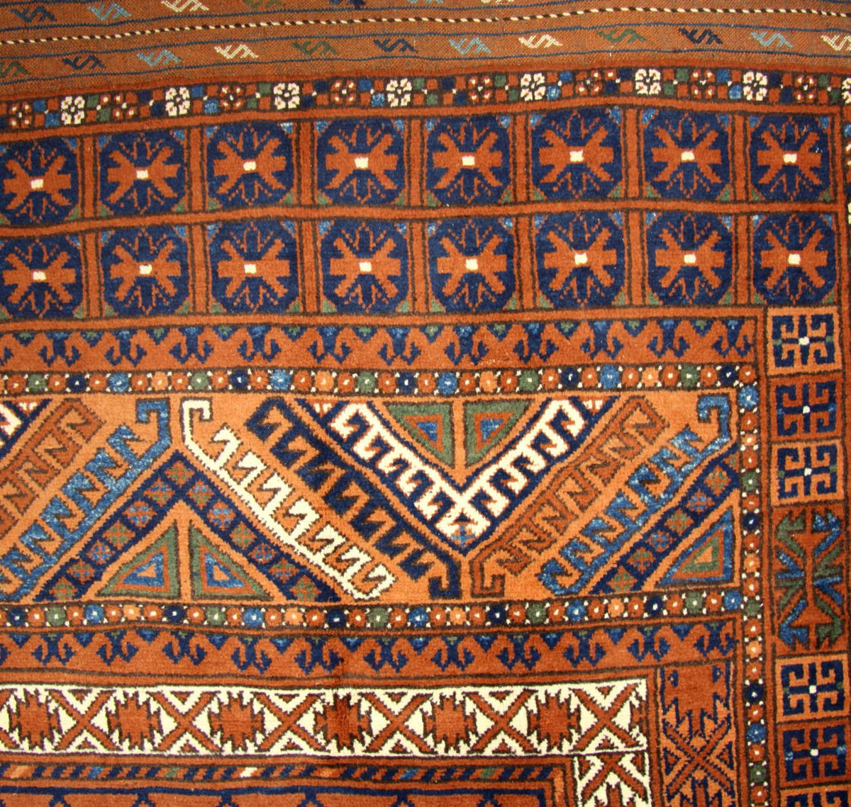 Afghan Rug - 252 x 198 cm - brown