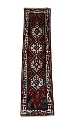 Runner Turkaman Rug - 290 x 71 cm - red