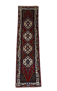 Runner Turkaman Rug - 290 x 71 cm - red