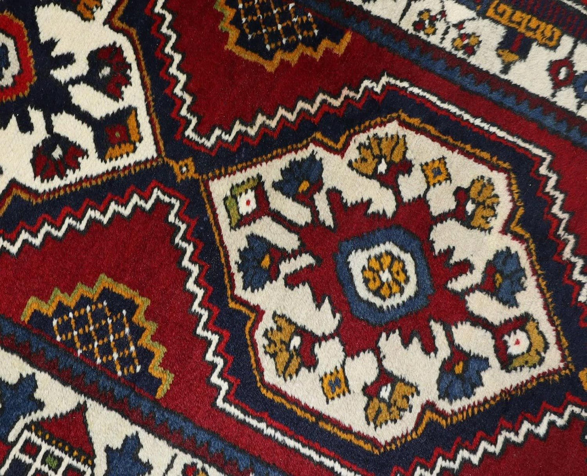 Runner Turkaman Rug - 290 x 71 cm - red