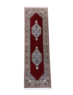 Runner Perser Rug - Bidjar - 247 x 72 cm - dark red