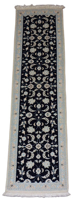 Runner Perser Rug - Nain - 300 x 84 cm - dark blue