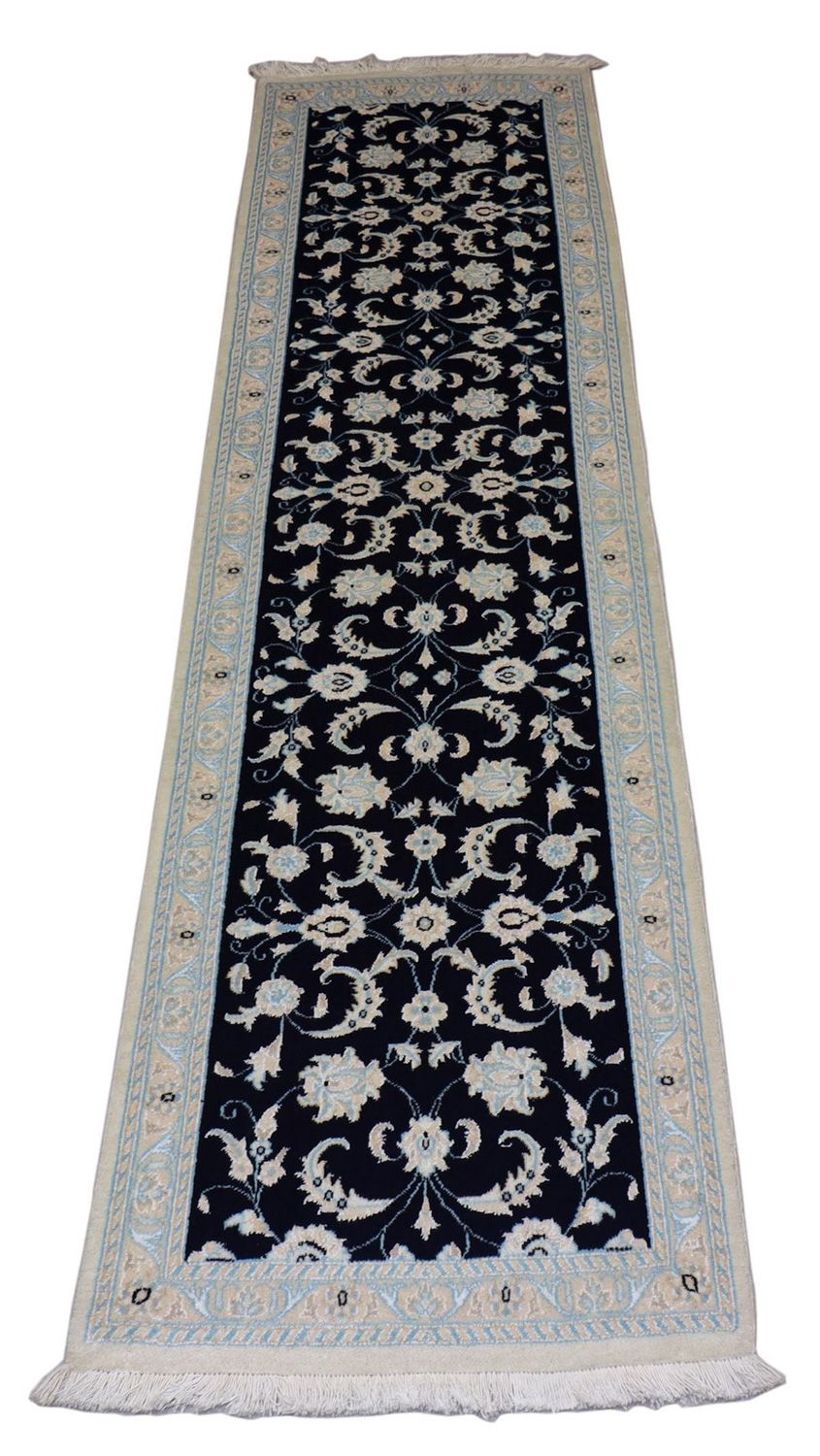 Runner Perser Rug - Nain - 300 x 84 cm - dark blue