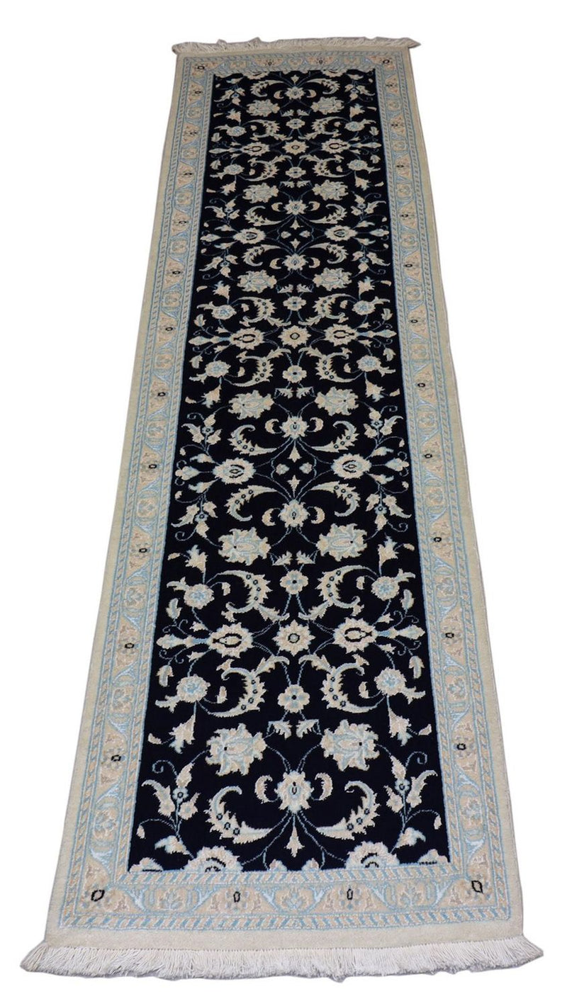 Runner Perser Rug - Nain - 300 x 84 cm - dark blue