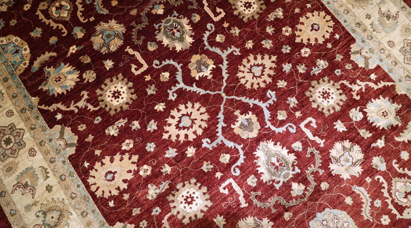 Ziegler Rug - 357 x 276 cm - dark red