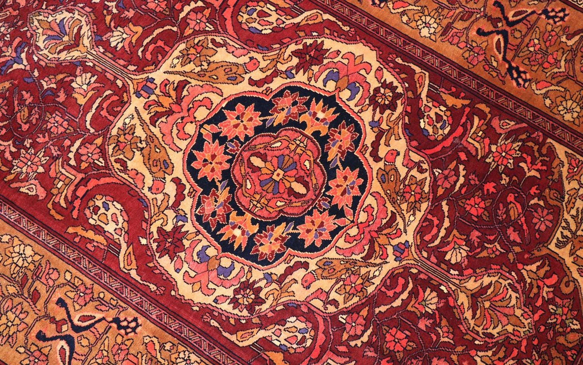 Silk Rug - Afghan Silk - 154 x 115 cm - red