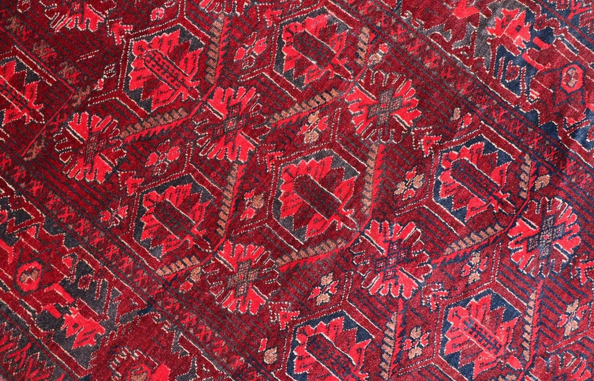 Afghan Rug - 119 x 76 cm - dark red