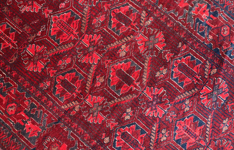 Afghan Rug - 119 x 76 cm - dark red