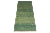 Runner Gabbeh Rug - Perser - 247 x 90 cm - green
