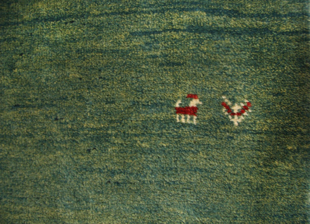 Runner Gabbeh Rug - Perser - 247 x 90 cm - green