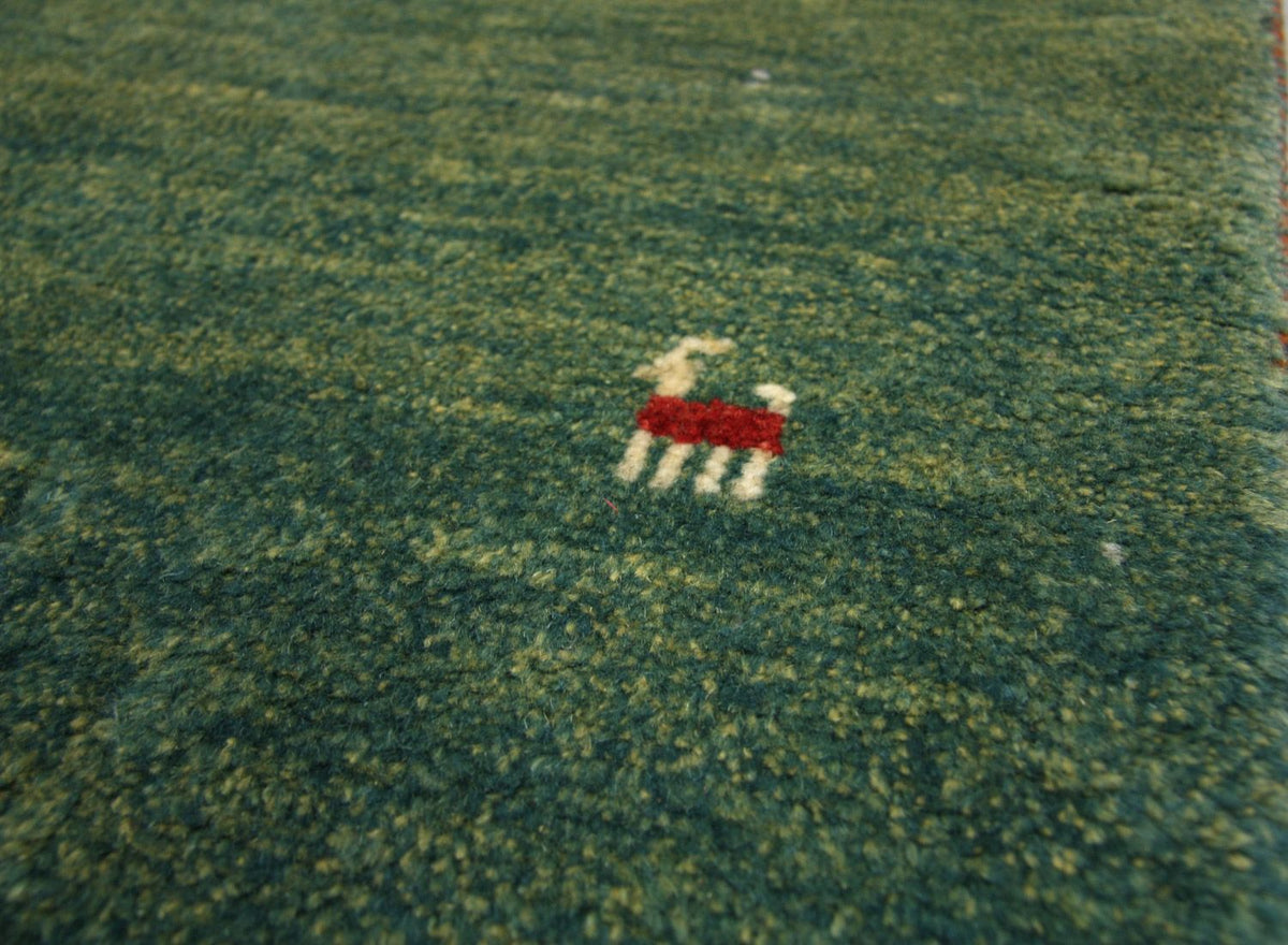 Runner Gabbeh Rug - Perser - 247 x 90 cm - green