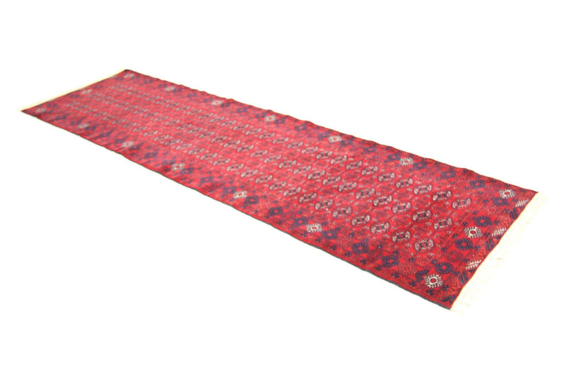Runner Afghan Rug - Bukhara - 278 x 83 cm - red