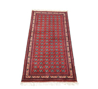 Runner Afghan Rug - Bukhara - 258 x 87 cm - red