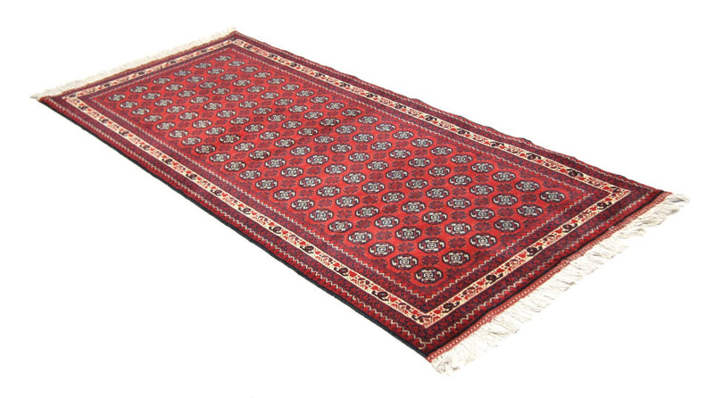Runner Afghan Rug - Bukhara - 258 x 87 cm - red