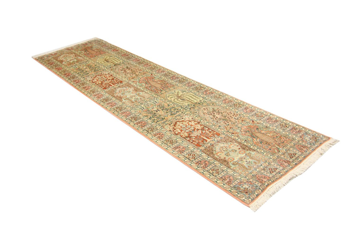 Kashmir Silk Rug 292x79cm - Oriental Rug