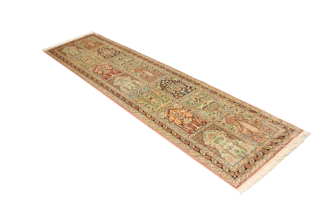 Kashmir Silk Rug 307x78cm - Oriental Rug