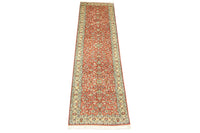 Runner Silk Rug - Kashmir Silk - 292 x 78 cm - orange