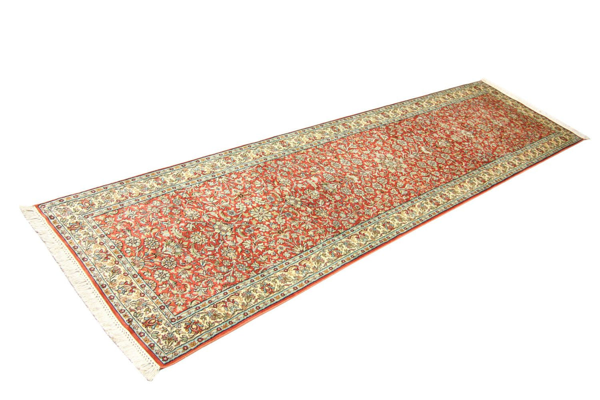 Runner Silk Rug - Kashmir Silk - 292 x 78 cm - orange
