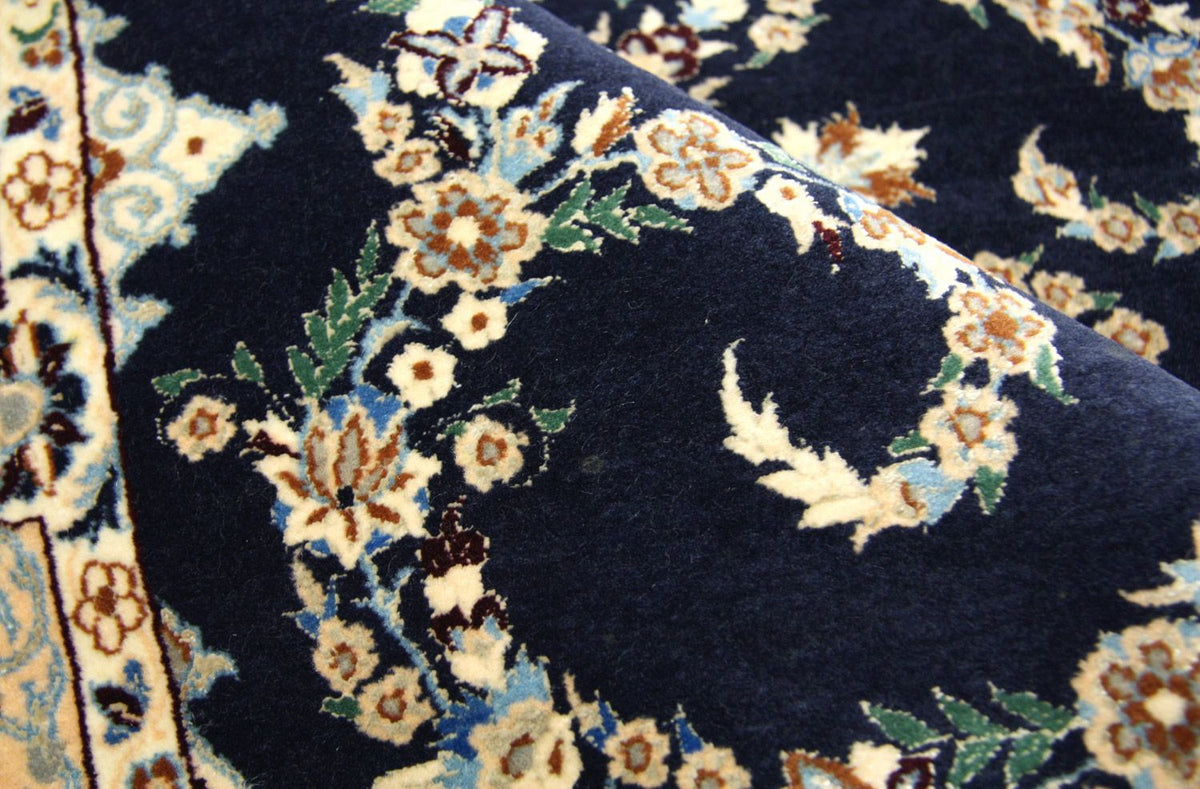 Perser Rug - Nain - Premium - 113 x 84 cm - dark blue