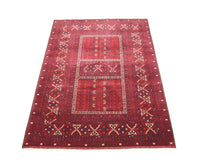 Afghan Rug - 235 x 161 cm - red