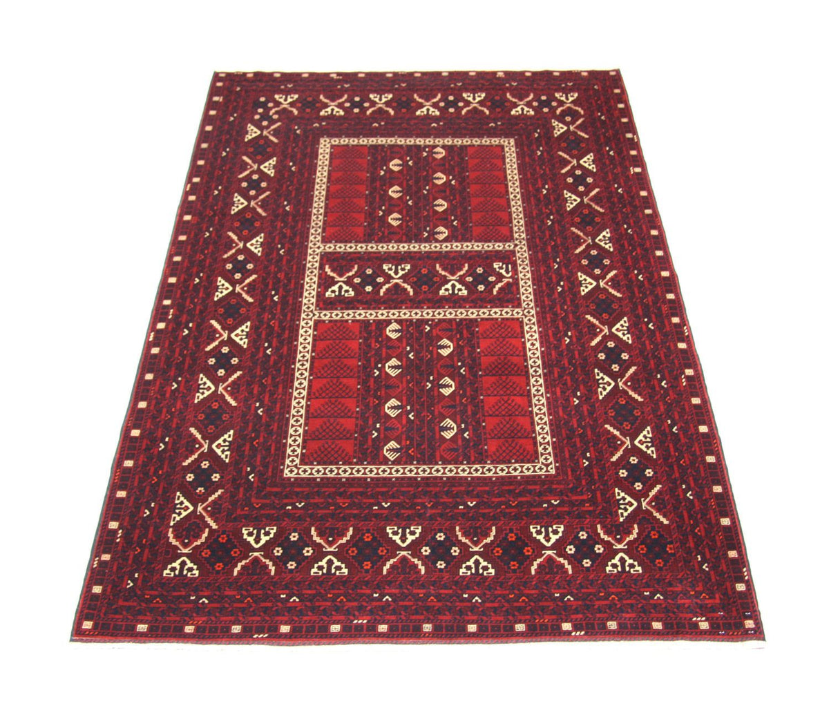 Afghan Rug - 244 x 157 cm - red