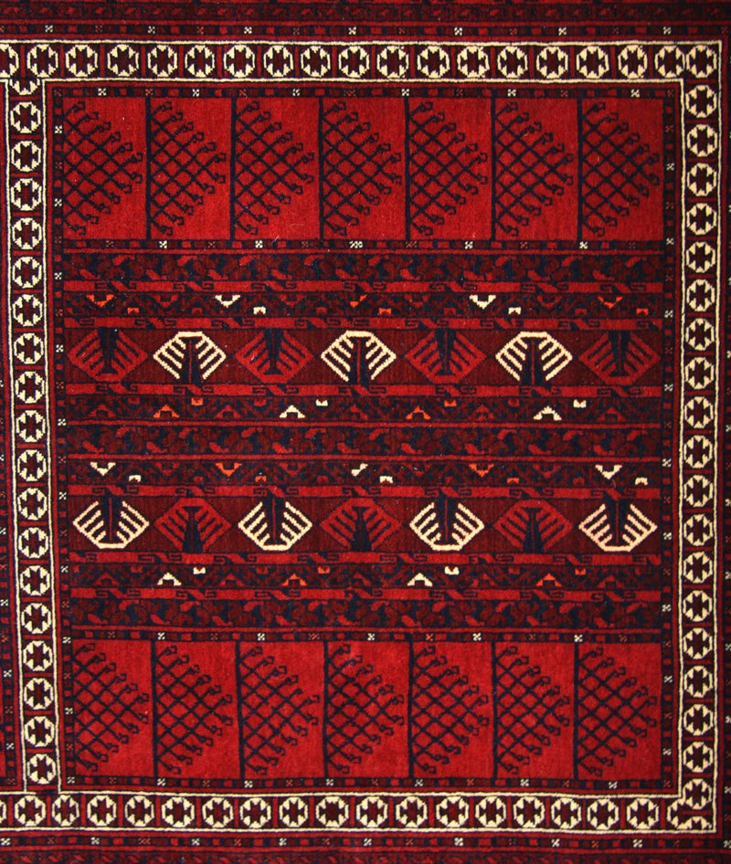 Afghan Rug - 244 x 157 cm - red